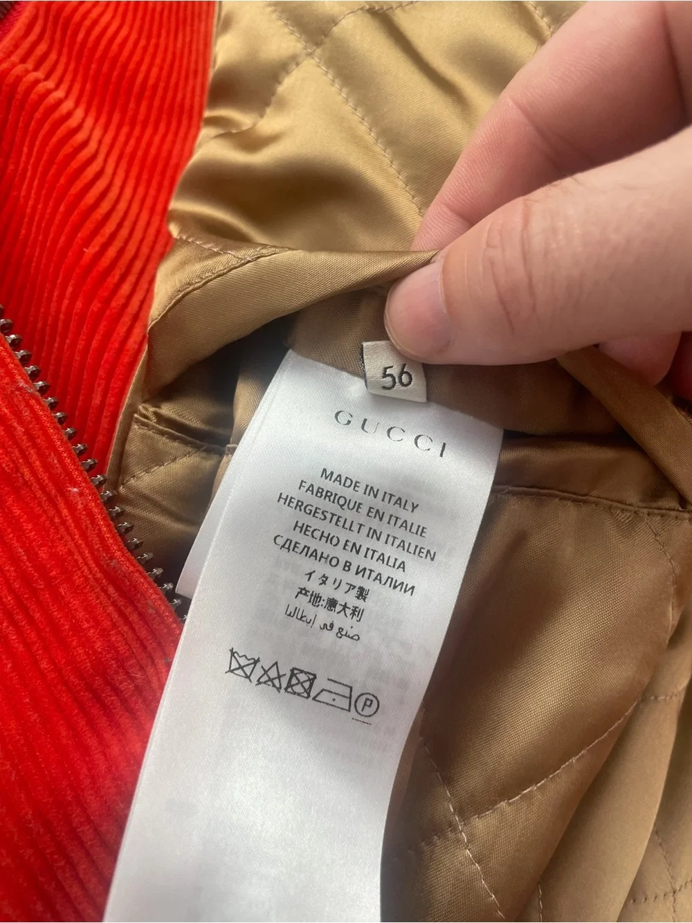 Gucci Corduroy Scarabaeidae Bomber Jacket